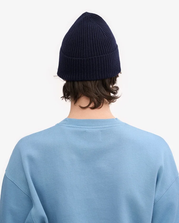 Gorro de lana merina - Azul marino
