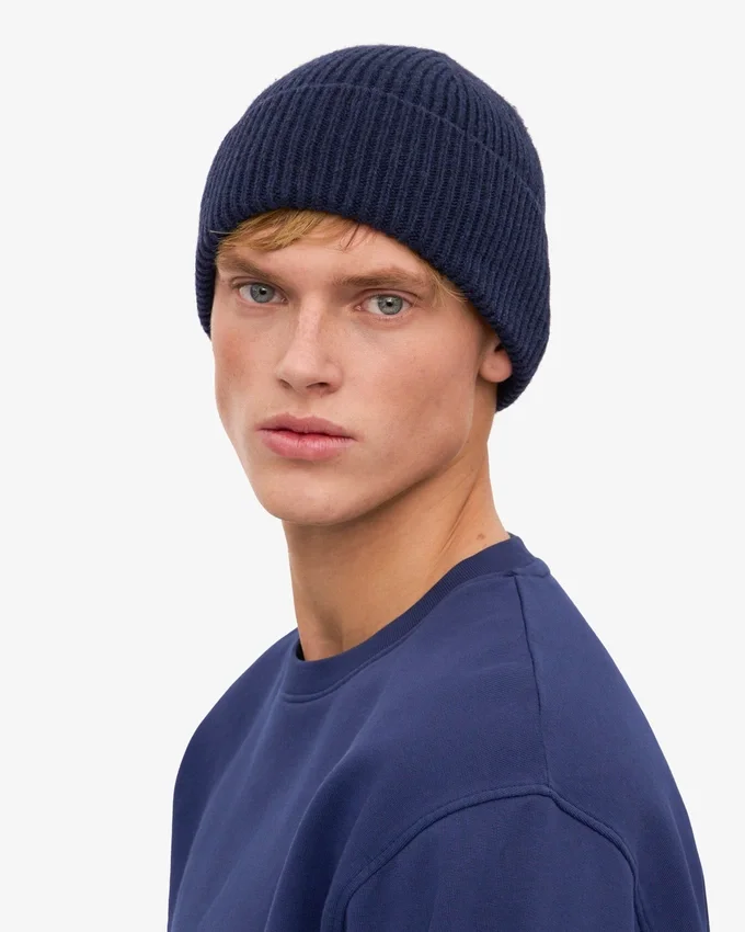 Gorro de lana merina - Azul marino