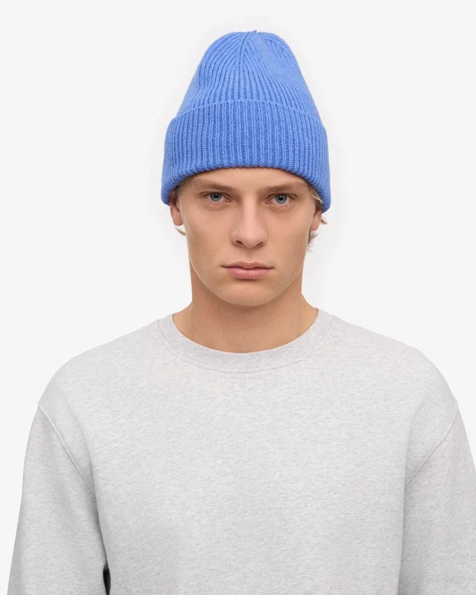 Gorro de lana merina - Azul Pacífico