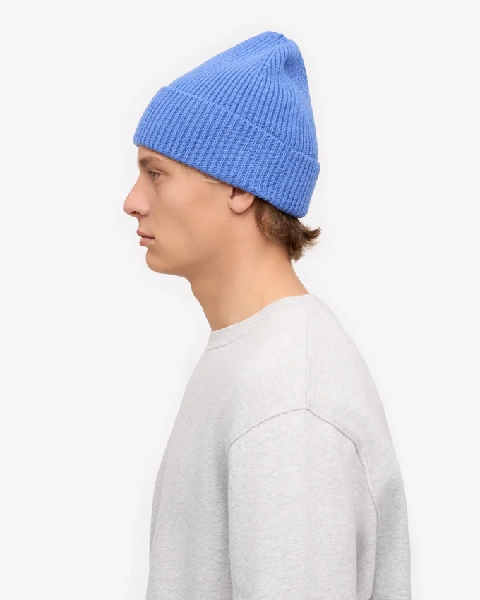 Gorro de lana merina - Azul Pacífico