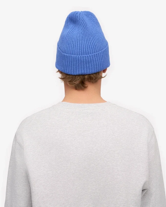 Gorro de lana merina - Azul Pacífico