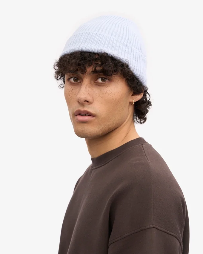 Gorro de lana merina - Azul polar