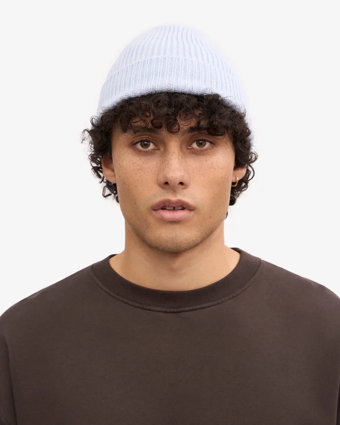 Gorro de lana merina - Azul polar