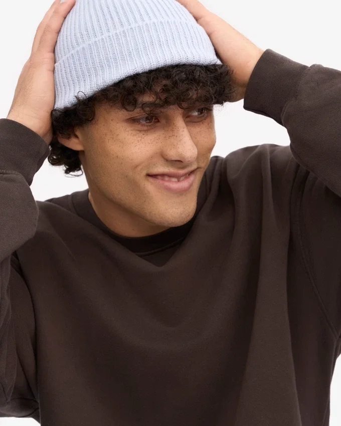 Gorro de lana merina - Azul polar