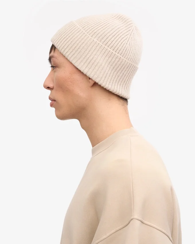 Gorro de lana merina - Blanco marfil