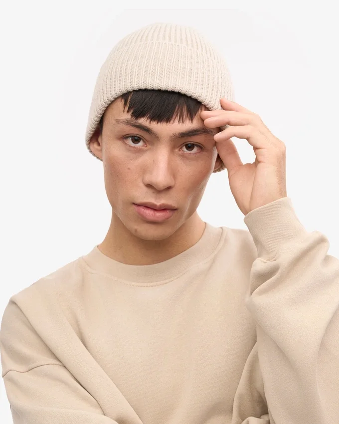 Gorro de lana merina - Blanco marfil