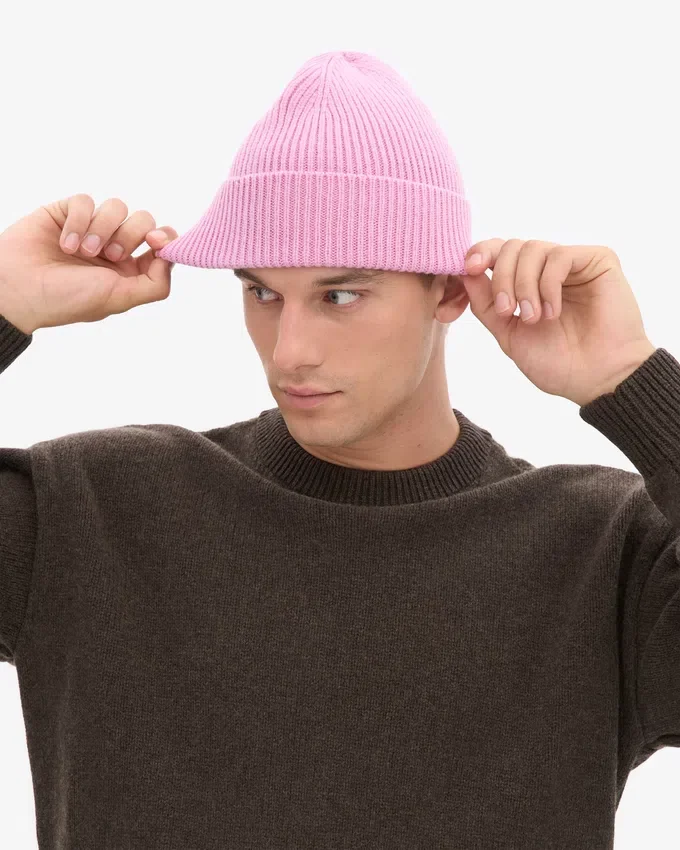 Gorro de lana merina - Flor de cerezo