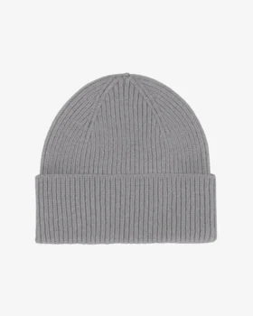 Gorro de lana merina - Gris jaspeado