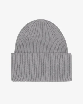 Gorro de lana merina - Gris jaspeado