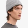 Gorro de lana merina - Gris jaspeado