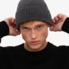 Gorro de lana merina - Gris lava