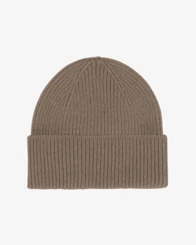 Gorro de lana merina - Gris topo cálido