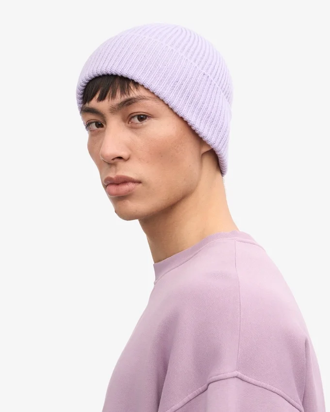Gorro de lana merina - Lavanda suave