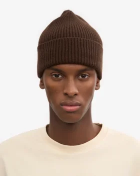 Gorro de lana merina – Marrón café