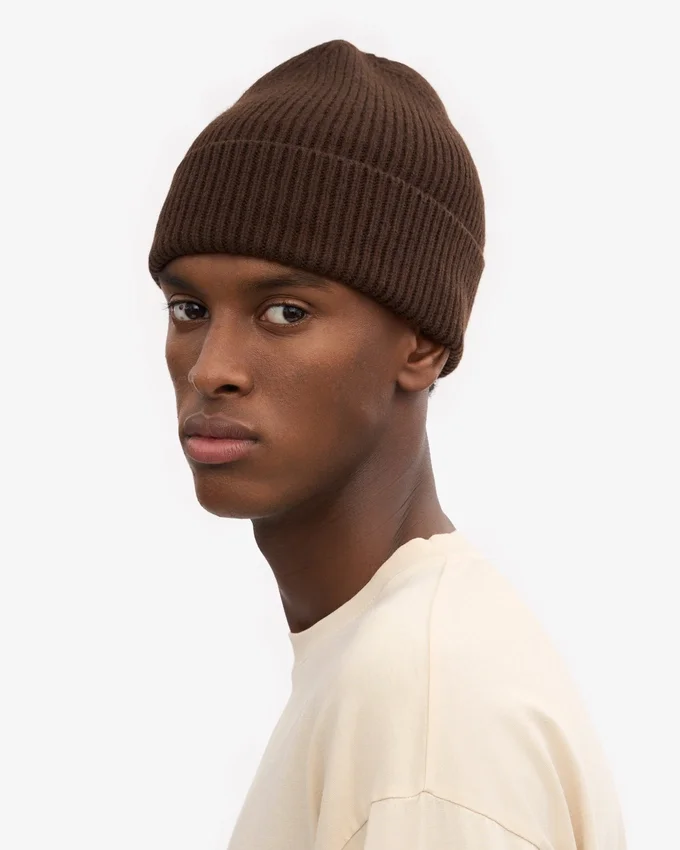 Gorro de lana merina - Marrón café