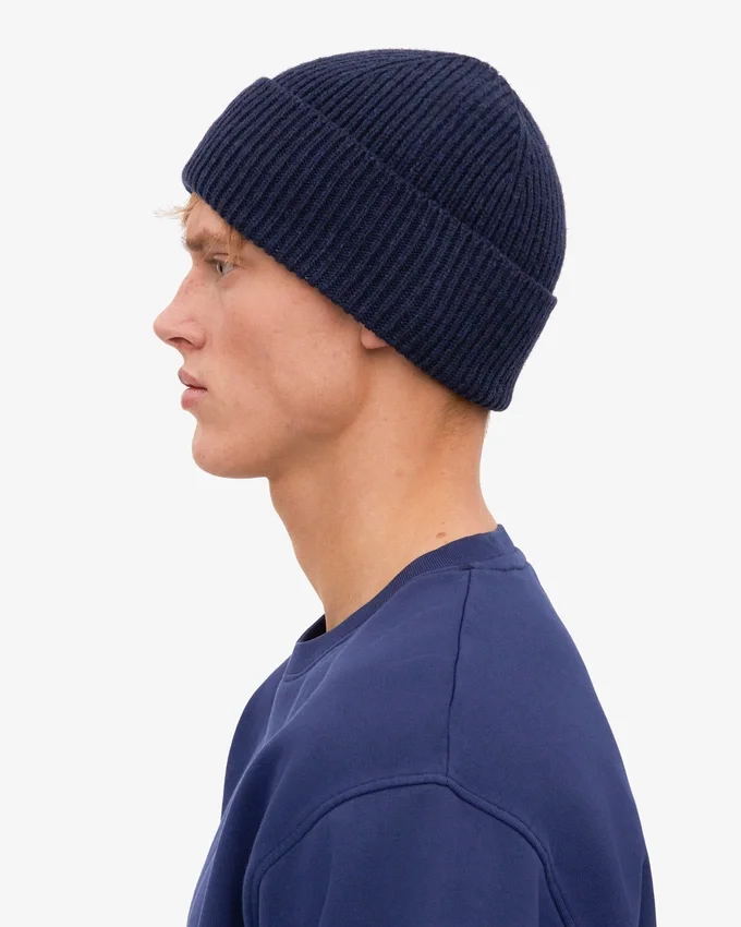 Gorro de lana merina - Azul marino