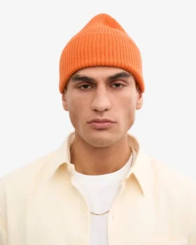 Gorro de lana merina – Naranja quemado