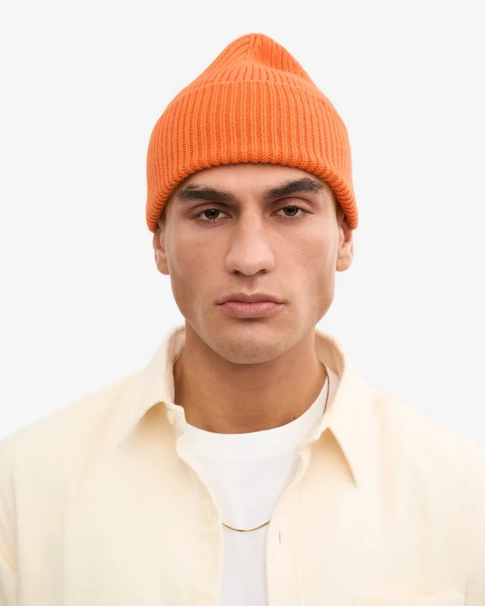 Gorro de lana merina - Naranja quemado