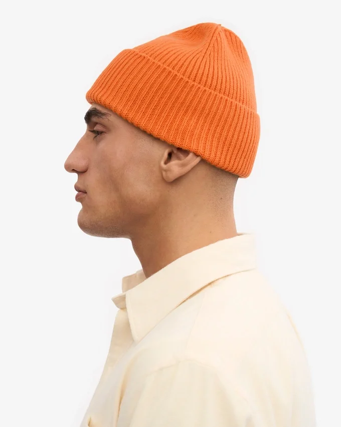 Gorro de lana merina - Naranja quemado