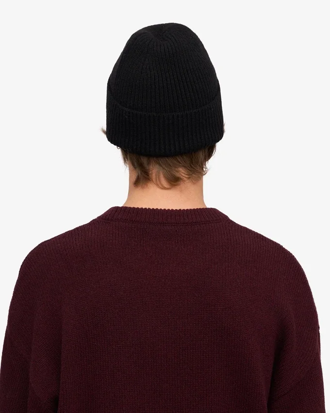 Gorro de lana merina - Negro intenso