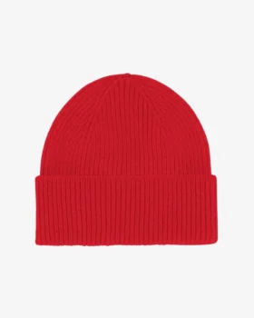 Gorro de lana merina - Rojo escarlata