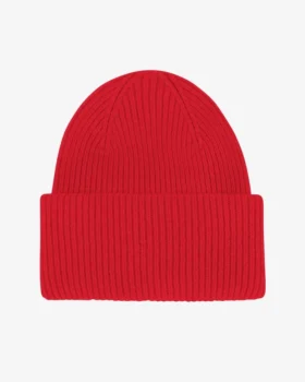 Gorro de lana merina - Rojo escarlata