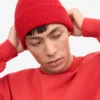 Gorro de lana merina - Rojo escarlata