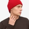 Gorro de lana merina - Rojo escarlata