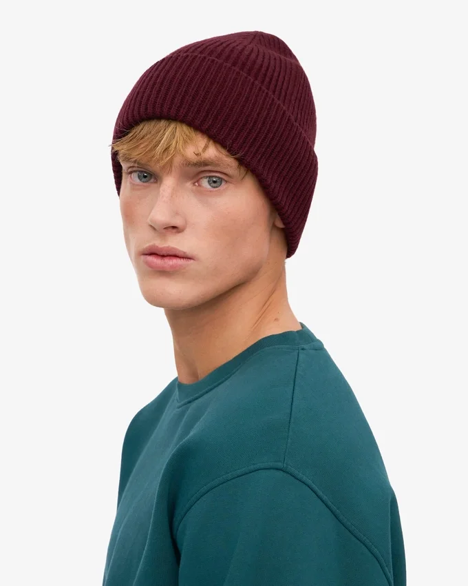Gorro de lana merina - Rojo sangre