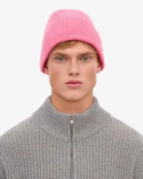 Gorro de lana merina – Rosa chicle