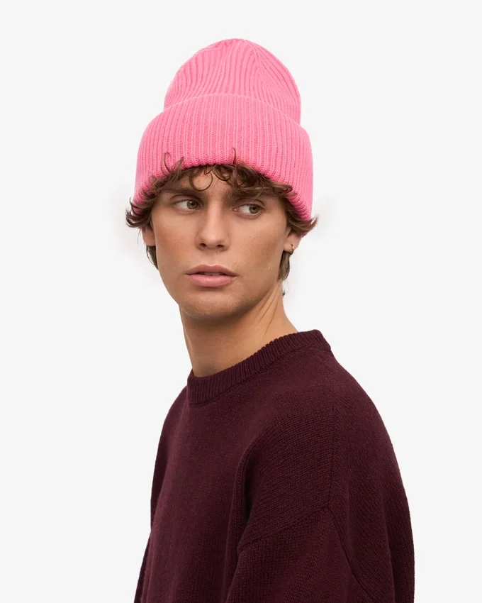 Gorro de lana merina - Rosa chicle