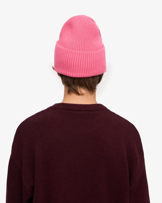 Gorro de lana merina - Rosa chicle