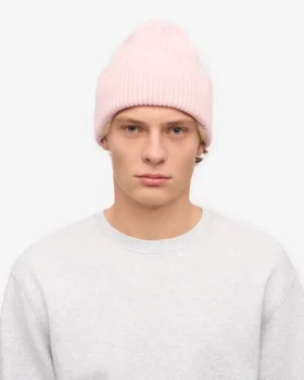 Gorro de lana merina – Rosa descolorido