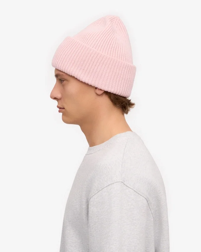 Gorro de lana merina - Rosa descolorido