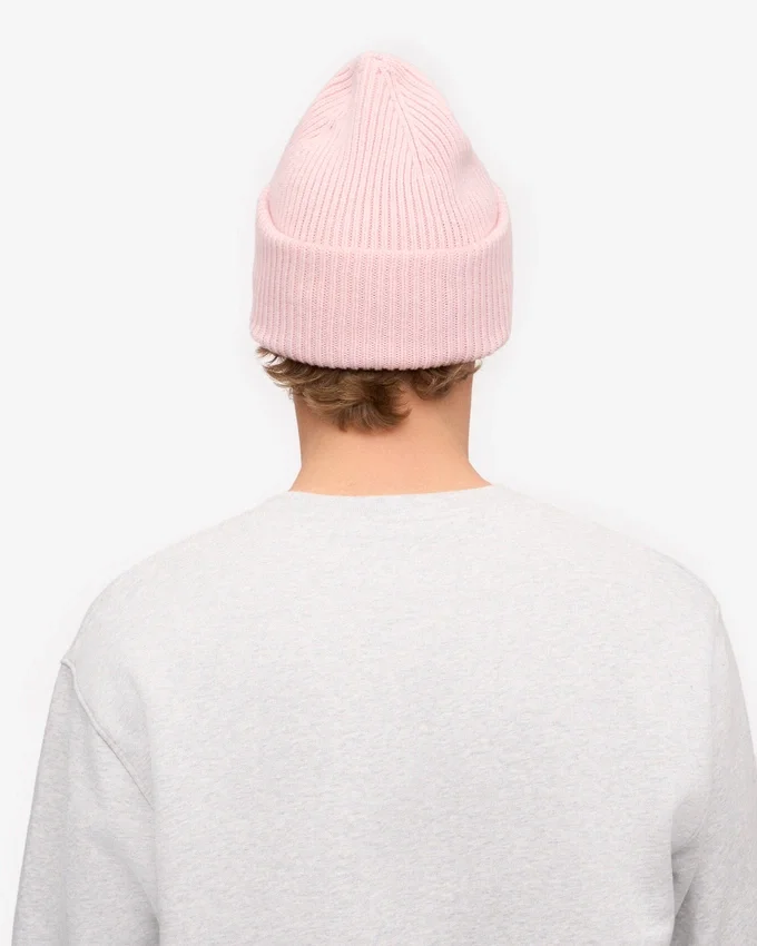 Gorro de lana merina - Rosa descolorido