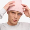 Gorro de lana merina - Rosa descolorido