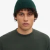 Gorro de lana merina - Verde esmeralda