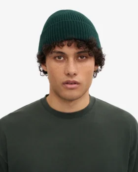 Gorro de lana merina – Verde esmeralda