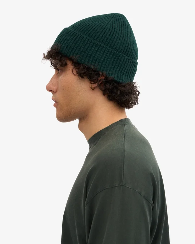 Gorro de lana merina - Verde esmeralda