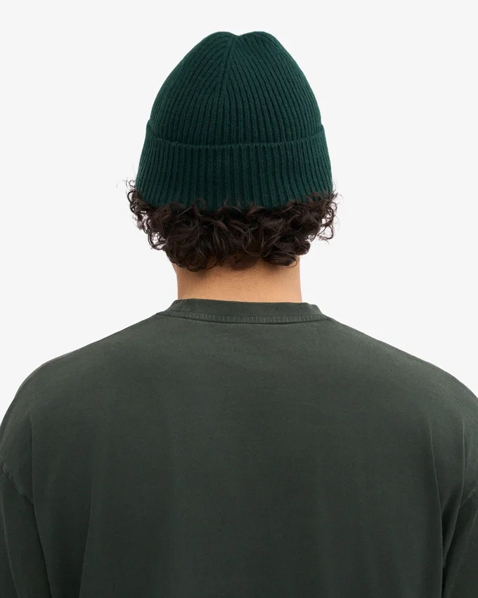 Gorro de lana merina - Verde esmeralda
