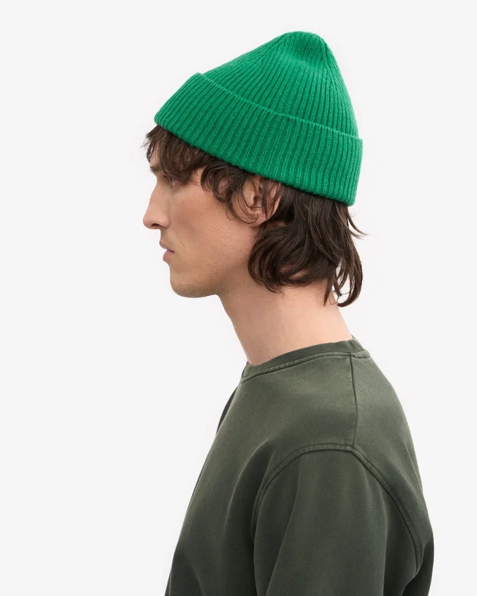 Gorro de lana merina - Verde Kelly