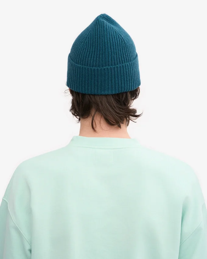 Gorro de lana merina - Verde océano