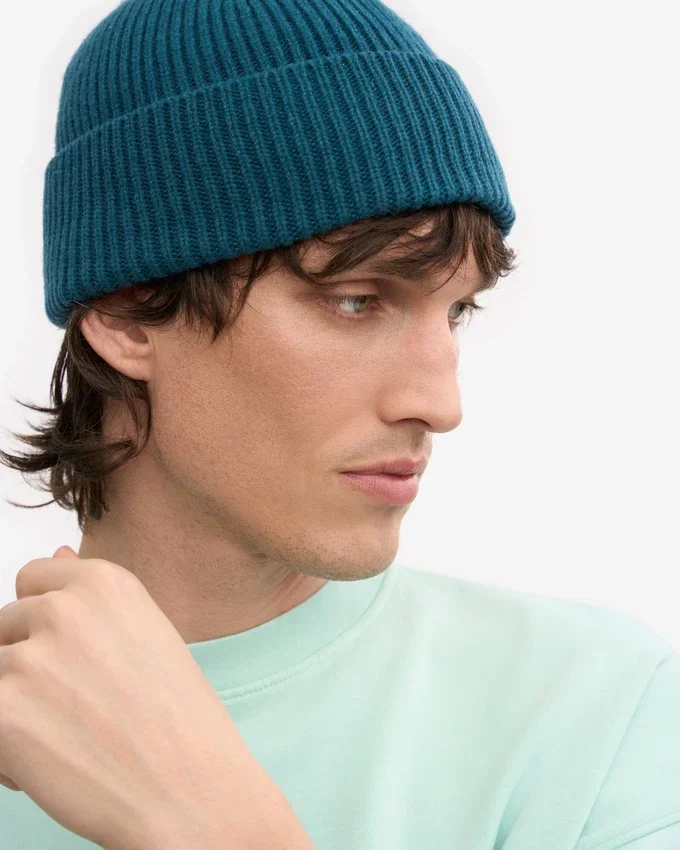 Gorro de lana merina - Verde océano