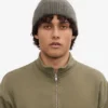 Gorro de lana merina - Verde oliva apagado