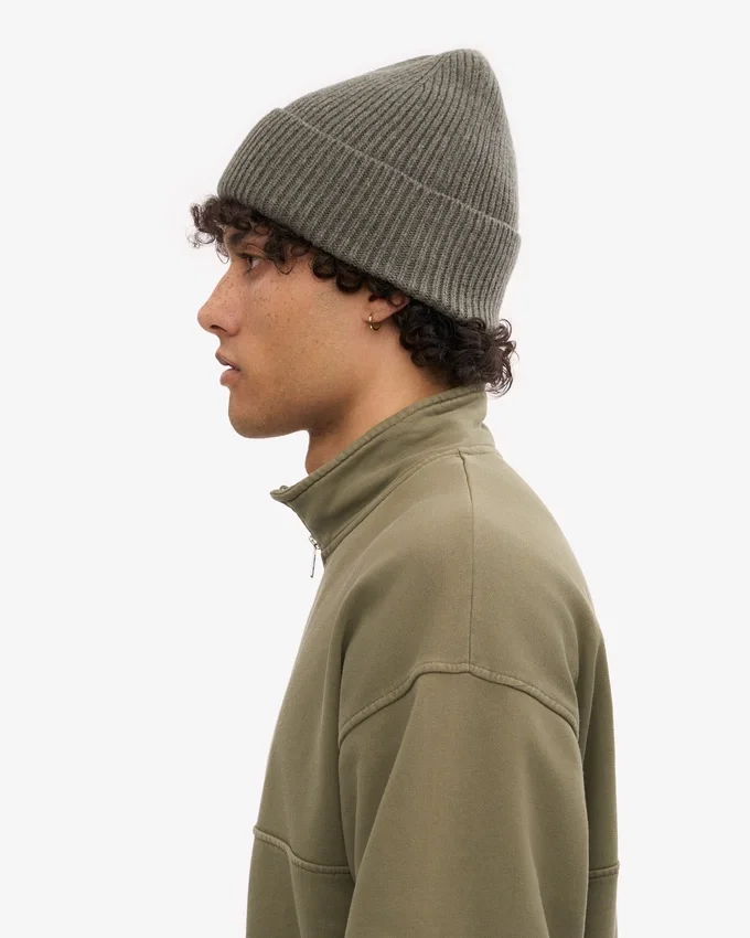 Gorro de lana merina - Verde oliva apagado