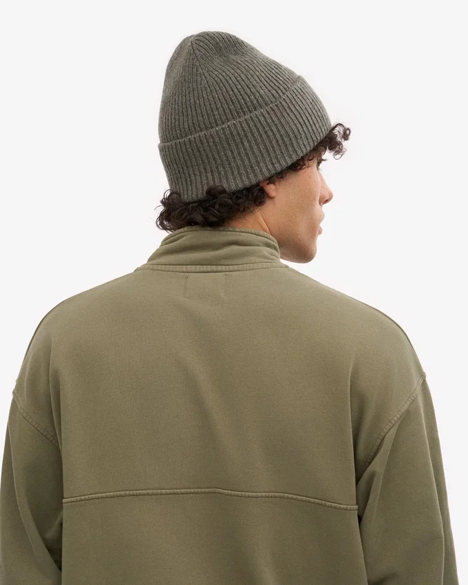 Gorro de lana merina - Verde oliva apagado