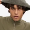 Gorro de lana merina - Verde oliva apagado
