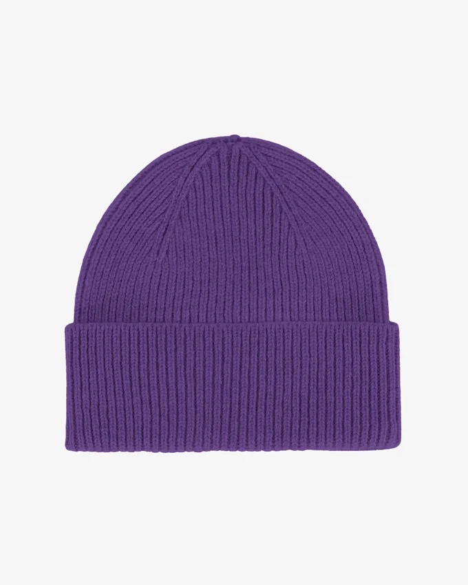Gorro de lana merina - Violeta intenso