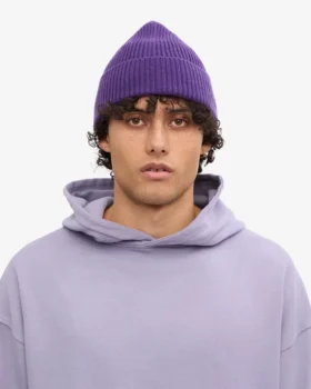 Gorro de lana merina – Violeta intenso