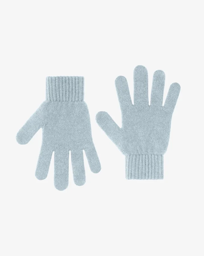 Guantes de lana merina - Azul polar